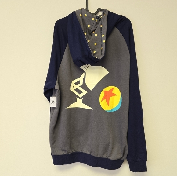 Disney Pixar The World of PIXAR  Zip Hoodie Jacket Gray L - Picture 4 of 12